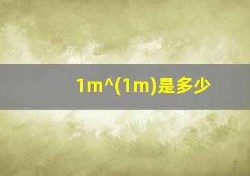 1m^(1m)是多少